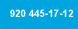 920 445-17-12